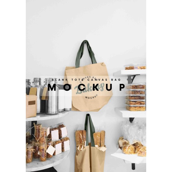 Fashion Tote Bag Canvas Bag PSD Mockup Template